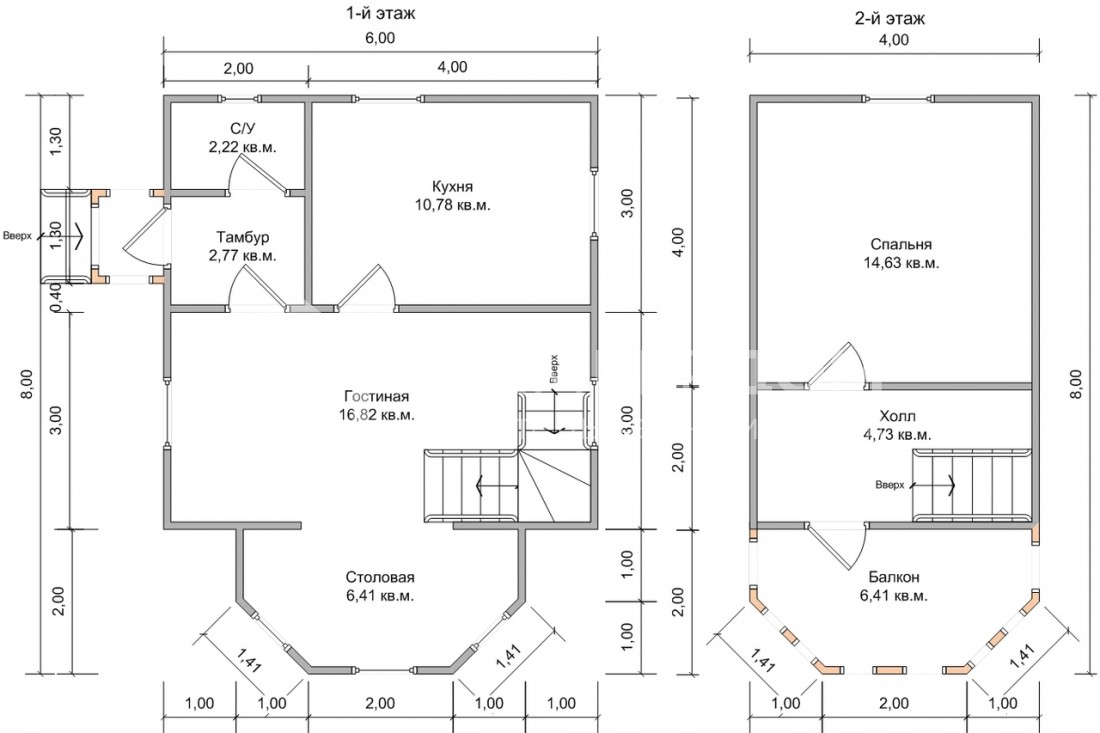 планировка двухэтажного дома с эркером 2 этаж House plans, Floor plans, House