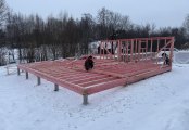 Фото со стройплощадок - Каркасный дом 10х11 м.