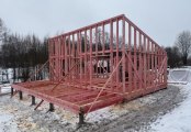 Фото со стройплощадок - Каркасный дом 10х11 м.