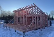 Фото со стройплощадок - Каркасный дом 10х11 м.