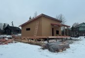 Фото со стройплощадок - Каркасный дом 10х11 м.