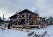 Фото со стройплощадок - Каркасный дом 10х11 м.