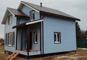 Фото со стройплощадок - Каркасный дом 8х8 м.