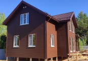 Фото со стройплощадок - Каркасный дом 10х7,5 м.