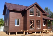 Фото со стройплощадок - Каркасный дом 10х7,5 м.