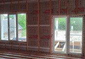 Фото со стройплощадок - Каркасный дом 12х16 м.