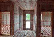 Фото со стройплощадок - Каркасный дом 12х16 м.