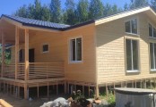 Фото со стройплощадок - Каркасный дом 12х11,5 м.