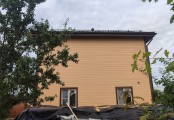Фото со стройплощадок - Каркасный дом 7,5х7,5 м.