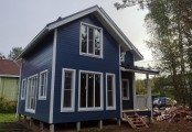 Фото со стройплощадок - Каркасный дом 7,5х7,5 м.