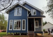Фото со стройплощадок - Каркасный дом 7,5х7,5 м.
