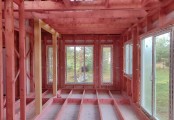 Фото со стройплощадок - Каркасный дом 7,5х7,5 м.