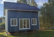 Фото со стройплощадок - Каркасный дом 7,5х7,5 м.