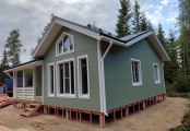 Фото со стройплощадок - Каркасный дом 9х10 м.