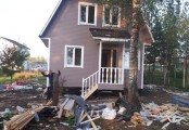 Фото со стройплощадок - Каркасный дом 6х6 м.