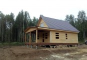 Фото со стройплощадок - Дом по проекту Д-73 с террасой 3x7 м.