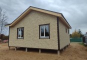Фото со стройплощадок - Каркасный дом 8,5х9 м.