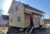Фото со стройплощадок - Каркасный дом 8х11 м.