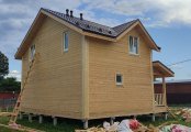Фото со стройплощадок - Дом из бруса 7,5х8,5 м.