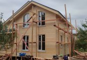 Фото со стройплощадок - Каркасный дом 7,5х8,5 м.