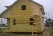 Фото со стройплощадок - Дом из бруса 8х9 м.