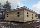 Фото со стройплощадок - Дом из бруса 10х13 м.