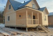 Фото со стройплощадок - Каркасный дом 8х8 м.