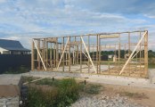 Фото со стройплощадок - Каркасный дом 9х13 м.