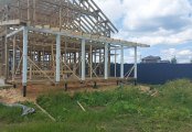 Фото со стройплощадок - Каркасный дом 9х13 м.