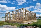 Фото со стройплощадок - Каркасный дом 8х8.5 м.
