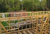 Фото со стройплощадок - Каркасный дом 7.2х8 м.