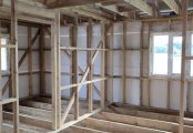 Фото со стройплощадок - Каркасный дом 8х8.5 м.
