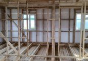 Фото со стройплощадок - Каркасный дом 8х8.5 м.