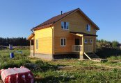 Фото со стройплощадок - Дом из бруса 9х11 м.