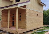 Фото со стройплощадок - Дом из бруса 7,5х8,5 м