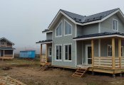 Фото со стройплощадок - Каркасный дом 7х11 м.