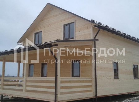 Фото со стройплощадок - Каркасный дом 8х9 м. (выставочный образец)