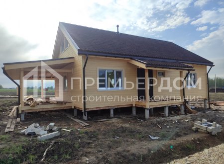 Фото со стройплощадок - Каркасный дом 7,6х11,7 м.