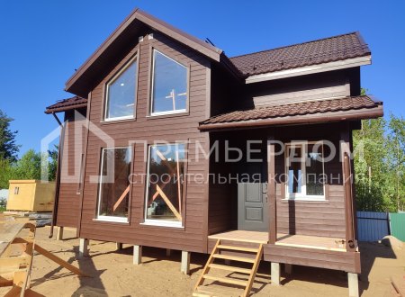 Фото со стройплощадок - Каркасный дом 10х7,5 м.