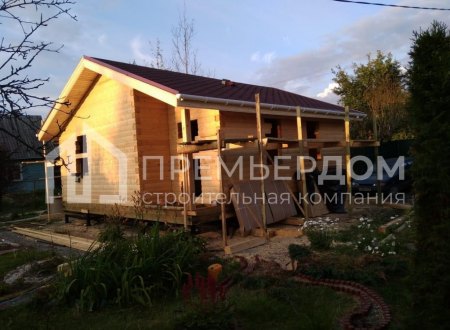 Фото со стройплощадок - Дом из бруса 7х7 м.
