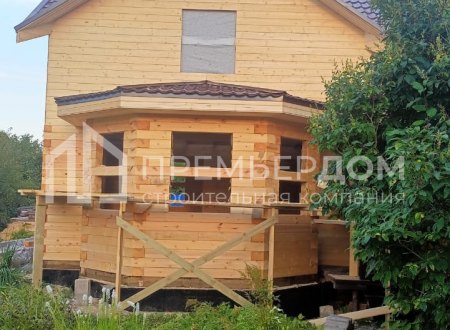 Фото со стройплощадок - Дом из бруса 8х9 м.