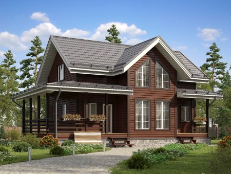 Династия. Дом из бруса 7,5х12 м., 156 кв.м.