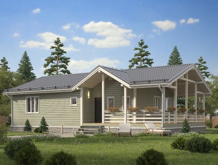 Авангард. Дом из бруса 9.5х15 м., 142 кв.м.