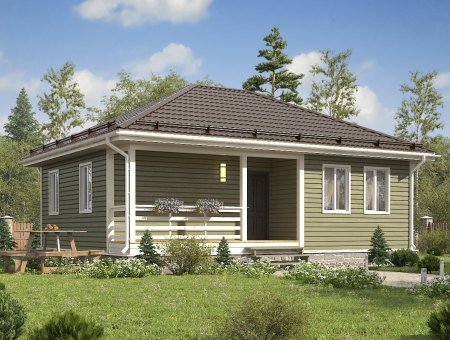 Тургенев. Дом из бруса 8х10 м., 80 кв.м.