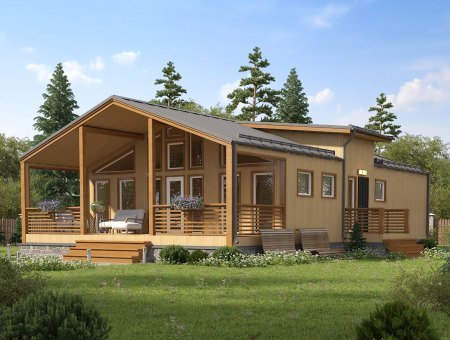 Барн. Дом из бруса 9х15 м., 138 кв.м.