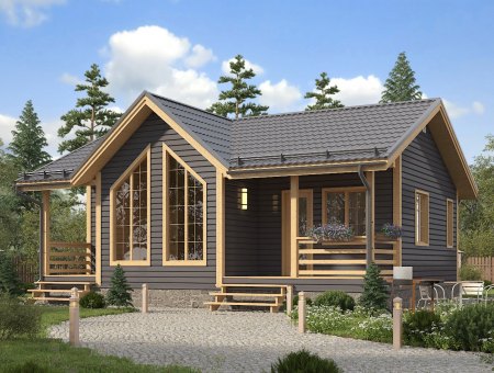 Карелия. Каркасный дом 8х10 м., 80 кв.м.