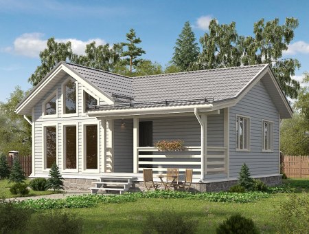 Магелан. Дом из бруса 8.5х9 м., 74 кв.м.