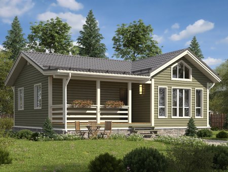 Апрель. Дом из бруса 9х10 м., 90 кв.м.