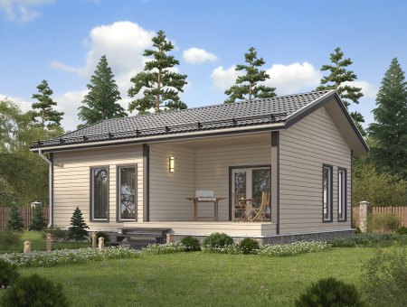 Скандинавия 2. Дом из бруса 8х10 м., 75 кв.м.