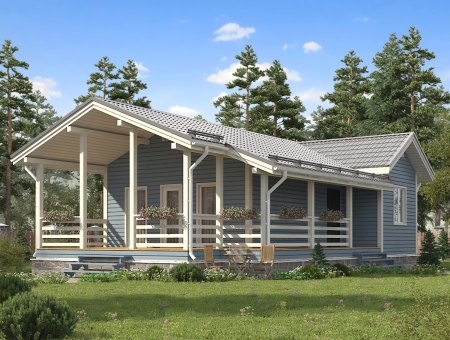 Калифорния. Дом из бруса 7.5х13 м., 95 кв.м.